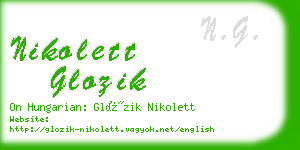 nikolett glozik business card